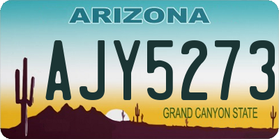 AZ license plate AJY5273