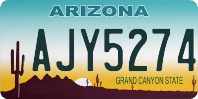AZ license plate AJY5274