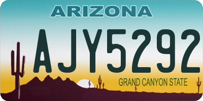 AZ license plate AJY5292