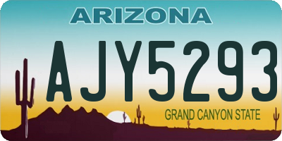 AZ license plate AJY5293