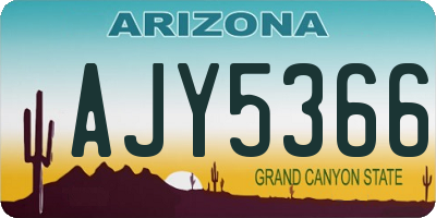 AZ license plate AJY5366