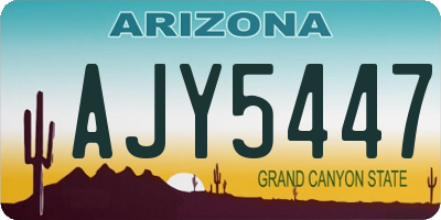 AZ license plate AJY5447