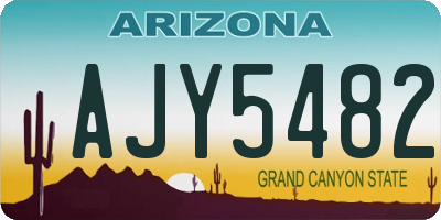 AZ license plate AJY5482