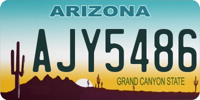 AZ license plate AJY5486