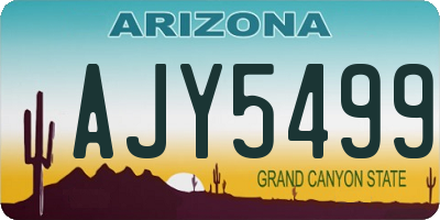 AZ license plate AJY5499