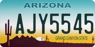 AZ license plate AJY5545