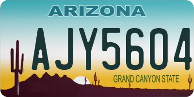 AZ license plate AJY5604