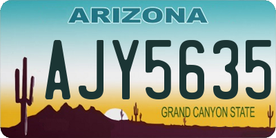 AZ license plate AJY5635