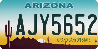 AZ license plate AJY5652
