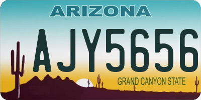 AZ license plate AJY5656