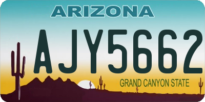 AZ license plate AJY5662
