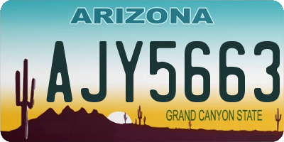 AZ license plate AJY5663