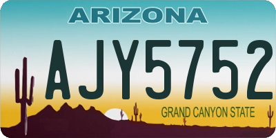 AZ license plate AJY5752