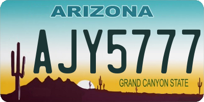 AZ license plate AJY5777