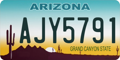 AZ license plate AJY5791