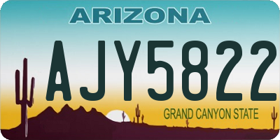 AZ license plate AJY5822