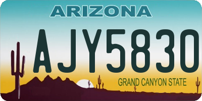 AZ license plate AJY5830