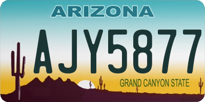AZ license plate AJY5877