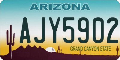 AZ license plate AJY5902