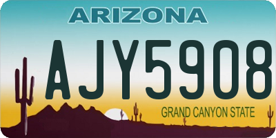AZ license plate AJY5908