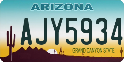 AZ license plate AJY5934