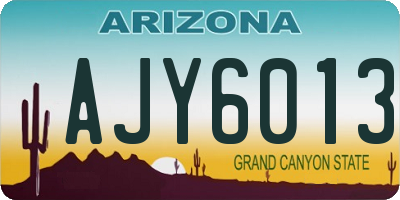 AZ license plate AJY6013