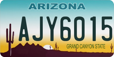 AZ license plate AJY6015