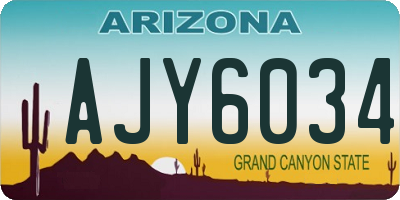 AZ license plate AJY6034