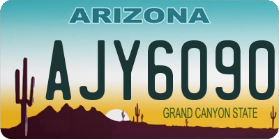 AZ license plate AJY6090