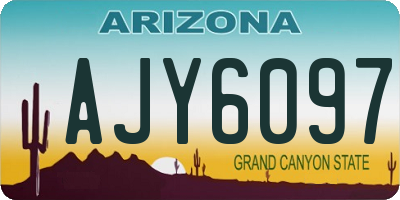 AZ license plate AJY6097