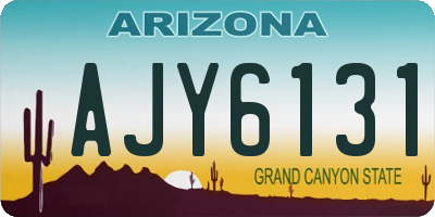AZ license plate AJY6131
