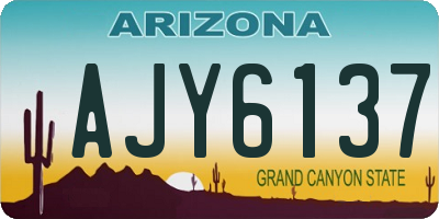 AZ license plate AJY6137