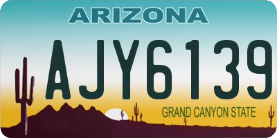 AZ license plate AJY6139