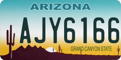 AZ license plate AJY6166