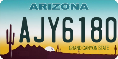 AZ license plate AJY6180