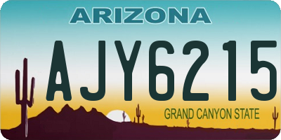 AZ license plate AJY6215