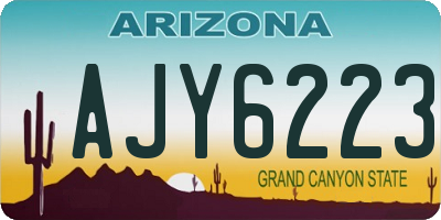 AZ license plate AJY6223