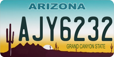 AZ license plate AJY6232