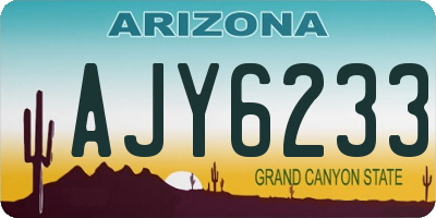 AZ license plate AJY6233