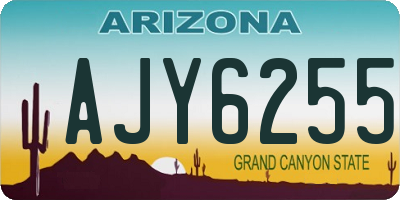 AZ license plate AJY6255
