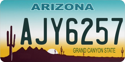 AZ license plate AJY6257