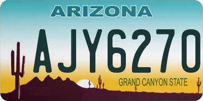 AZ license plate AJY6270