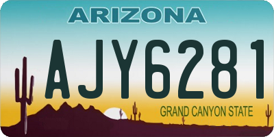 AZ license plate AJY6281