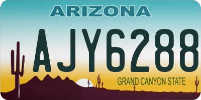 AZ license plate AJY6288