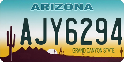 AZ license plate AJY6294
