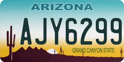 AZ license plate AJY6299