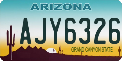 AZ license plate AJY6326
