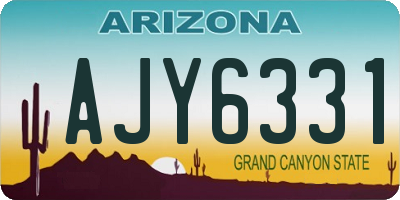 AZ license plate AJY6331