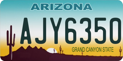 AZ license plate AJY6350