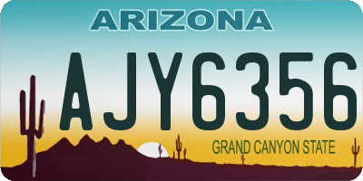 AZ license plate AJY6356